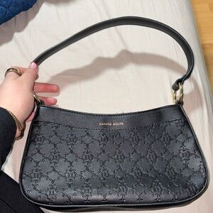 Nanette Lepore Black Embossed Shoulder Bag